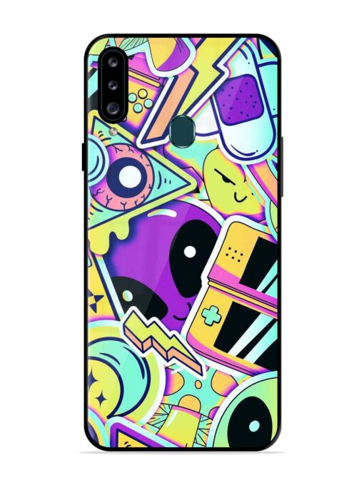 Scratch Art Glossy Metal Phone Cover for Samsung Galaxy A20S Zapvi