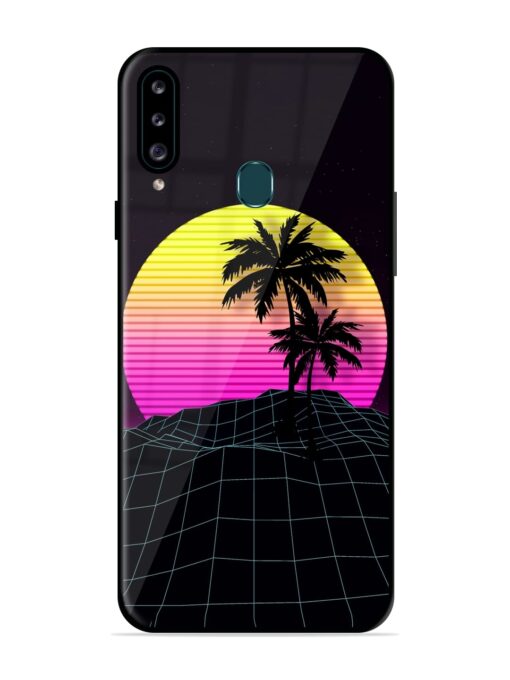 Coconut Vector Glossy Metal Phone Cover for Samsung Galaxy A20S Zapvi