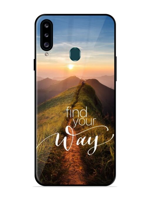 Find Your Way Glossy Metal Phone Cover for Samsung Galaxy A20S