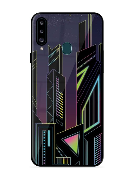 Neon Dreamscape Glossy Metal Phone Cover for Samsung Galaxy A20S Zapvi