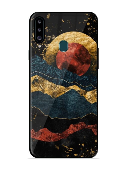 Gold Painting View Glossy Metal Phone Cover for Samsung Galaxy A20S