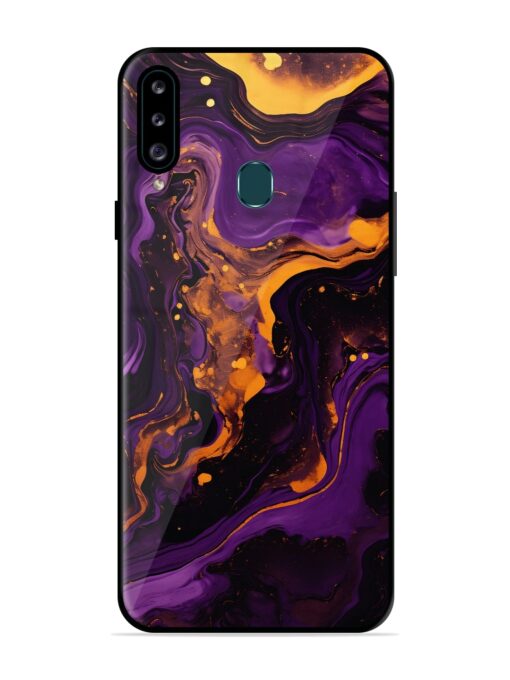 Painting Of A Purple Glossy Metal Phone Cover for Samsung Galaxy A20S Zapvi