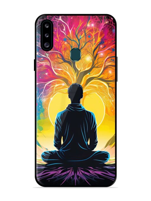 Mind Colourful Glossy Metal Phone Cover for Samsung Galaxy A20S Zapvi