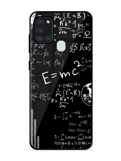 E=Mc2 Mass?Energy Equivalence Glossy Metal Phone Cover for Samsung Galaxy A21S Zapvi