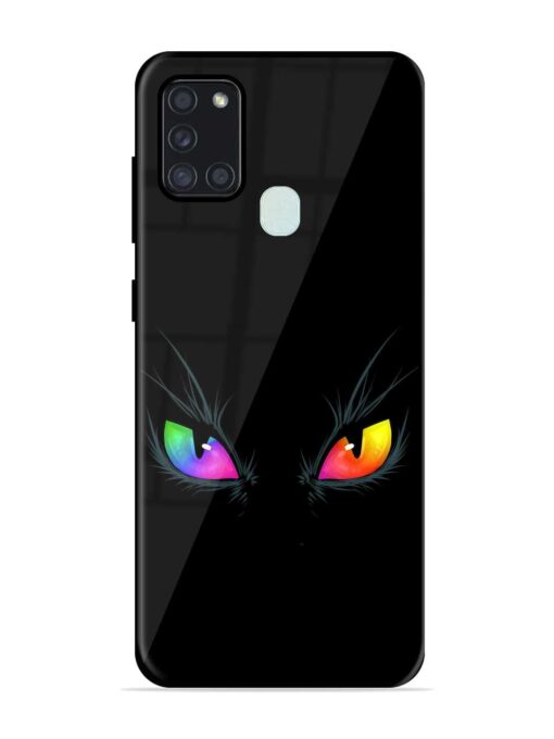 Cat Eyes Glossy Metal Phone Cover for Samsung Galaxy A21S Zapvi