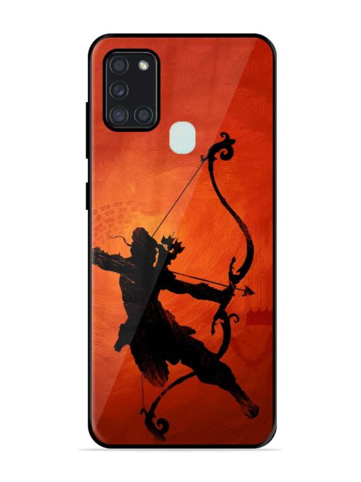 Illustration Lord Rama Glossy Metal Phone Cover for Samsung Galaxy A21S Zapvi