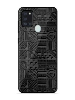 Seamless Pattern Glossy Metal Phone Cover for Samsung Galaxy A21S