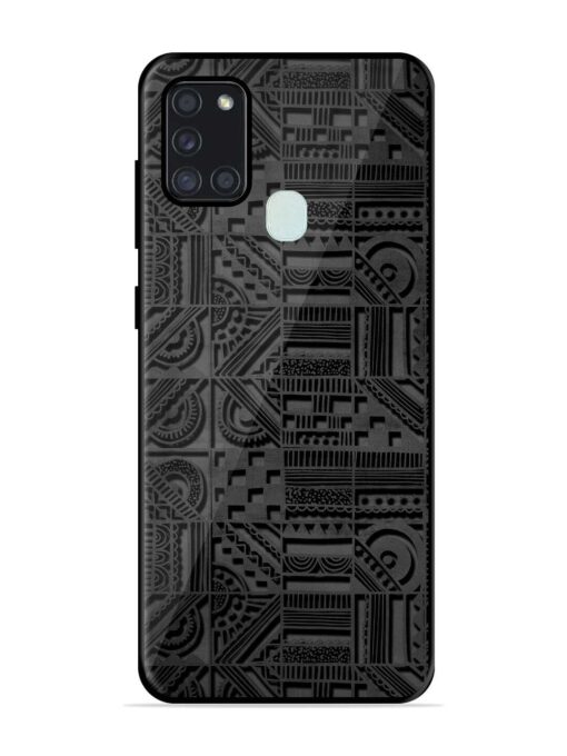 Seamless Pattern Glossy Metal Phone Cover for Samsung Galaxy A21S Zapvi