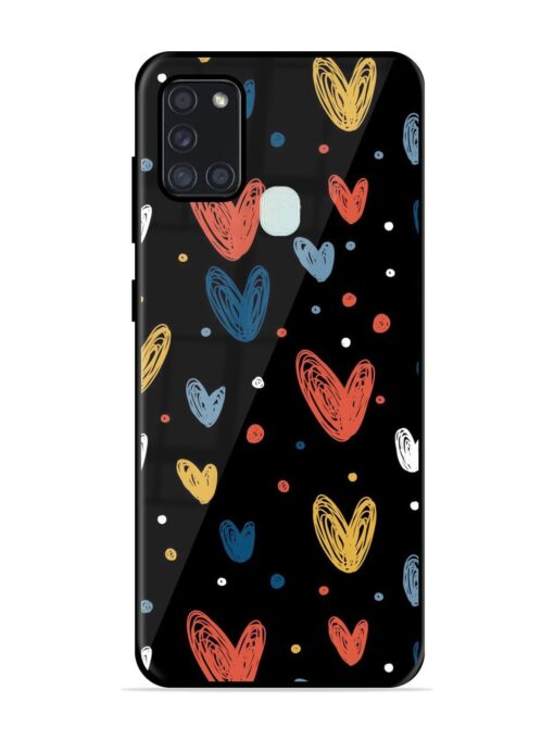 Happy Valentines Day Glossy Metal TPU Phone Cover for Samsung Galaxy A21S Zapvi