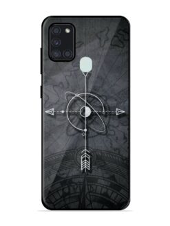 Lighting Cross Glossy Metal Phone Cover for Samsung Galaxy A21S