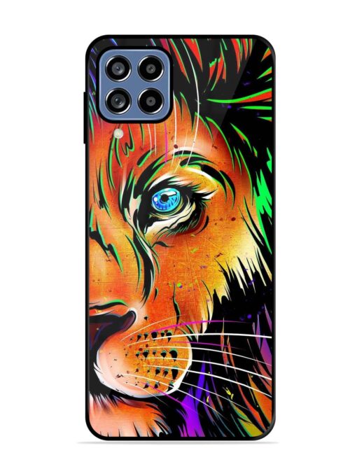 Colorful Lion Design Glossy Metal TPU Phone Cover for Samsung Galaxy A22 (4G) Zapvi