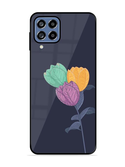 Flower Vector Glossy Metal Phone Cover for Samsung Galaxy A22 (4G)