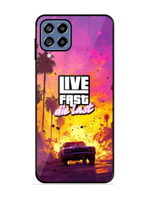 Live Fast Glossy Metal Phone Cover for Samsung Galaxy A22 (4G)