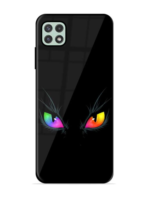 Cat Eyes Glossy Metal Phone Cover for Samsung Galaxy A22 (5G) Zapvi