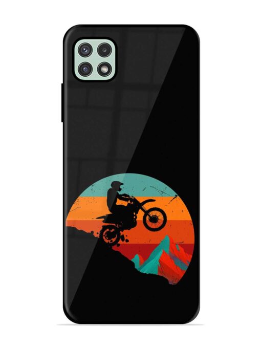 Mountain Bike Glossy Metal Phone Cover for Samsung Galaxy A22 (5G) Zapvi