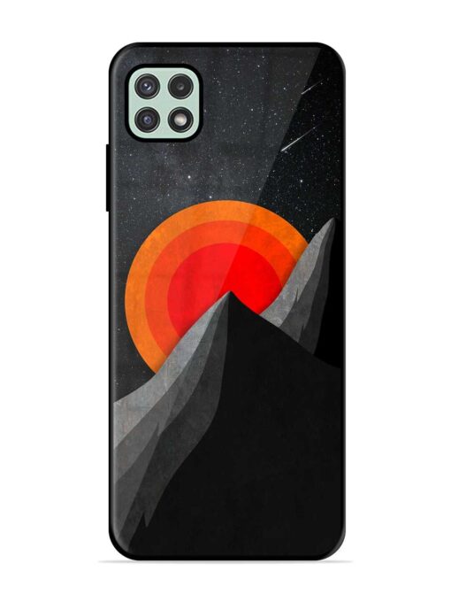 Black Mountain Glossy Metal Phone Cover for Samsung Galaxy A22 (5G) Zapvi