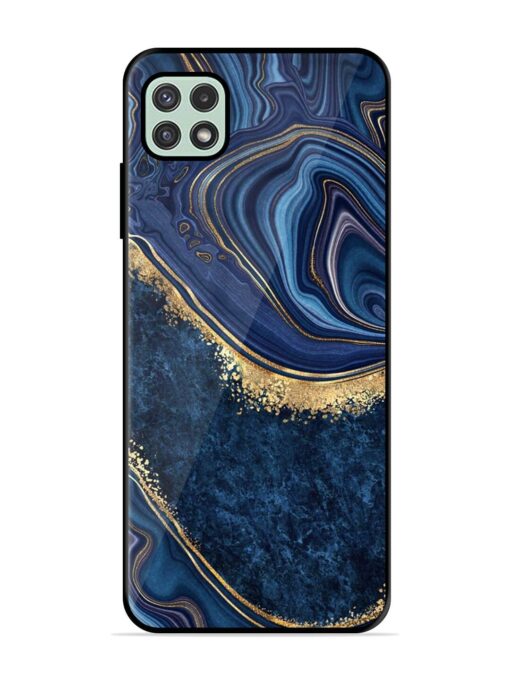 Abstract Background Blue Glossy Metal TPU Phone Cover for Samsung Galaxy A22 (5G) Zapvi