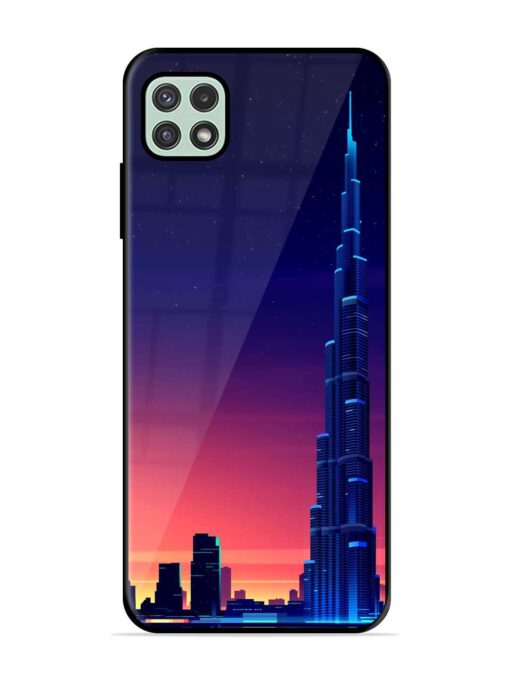 Burj Khalifa Abstract Glossy Metal Phone Cover for Samsung Galaxy A22 (5G) Zapvi