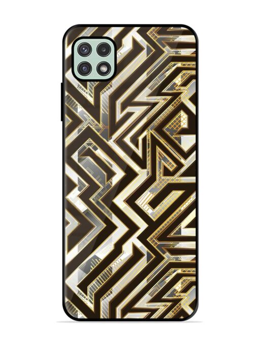 Technology Geometric Seamless Glossy Metal Phone Cover for Samsung Galaxy A22 (5G) Zapvi