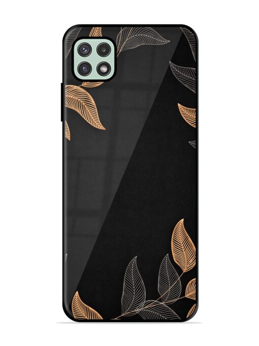 Foliage Art Glossy Metal Phone Cover for Samsung Galaxy A22 (5G) Zapvi