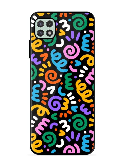 Colorful Seamless Vector Glossy Metal Phone Cover for Samsung Galaxy A22 (5G) Zapvi