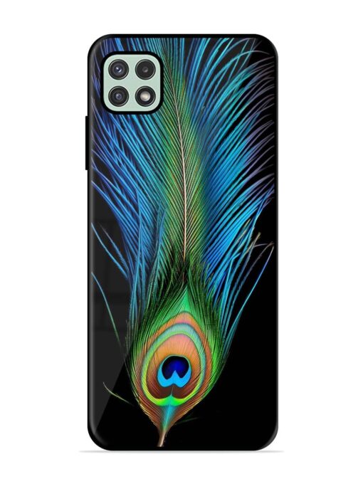 Peacock Feather Glossy Metal TPU Phone Cover for Samsung Galaxy A22 (5G) Zapvi