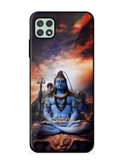 Jai Jai Shiv Glossy Metal Phone Cover for Samsung Galaxy A22 (5G) Zapvi