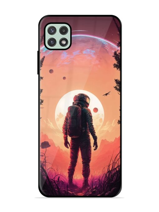 Red Sky At Morning Glossy Metal Phone Cover for Samsung Galaxy A22 (5G) Zapvi