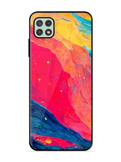 Starry Night Glossy Metal Phone Cover for Samsung Galaxy A22 (5G) Zapvi