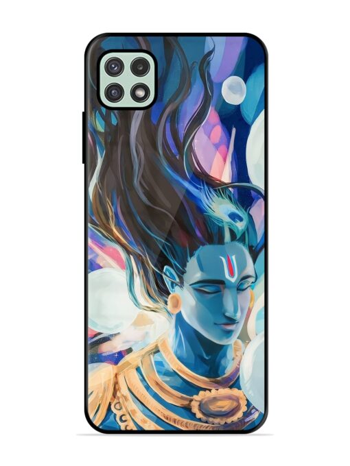 Bhagwan Sri Krishna Glossy Metal Phone Cover for Samsung Galaxy A22 (5G) Zapvi