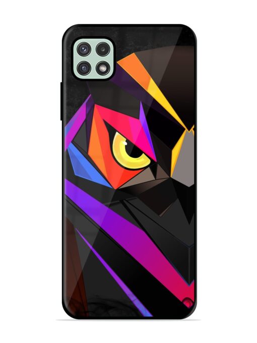 Wpap Owl Glossy Metal Phone Cover for Samsung Galaxy A22 (5G) Zapvi