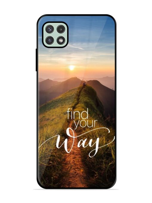 Find Your Way Glossy Metal Phone Cover for Samsung Galaxy A22 (5G) Zapvi