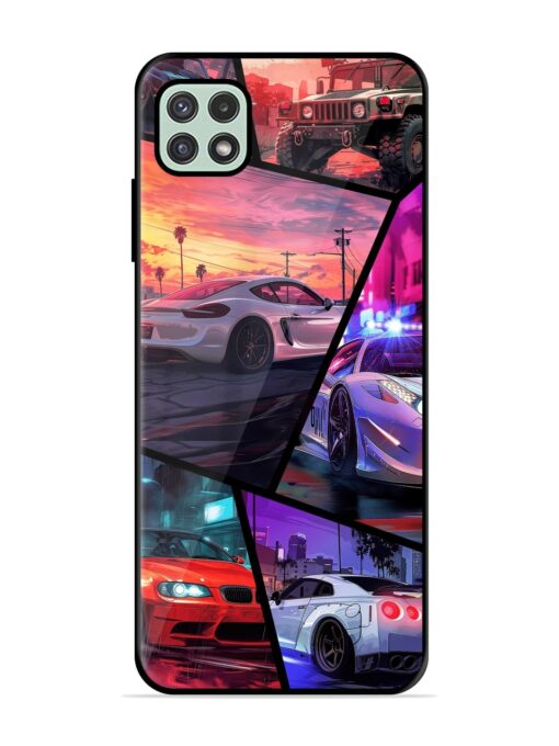 Ride In Pixels Glossy Metal Phone Cover for Samsung Galaxy A22 (5G) Zapvi