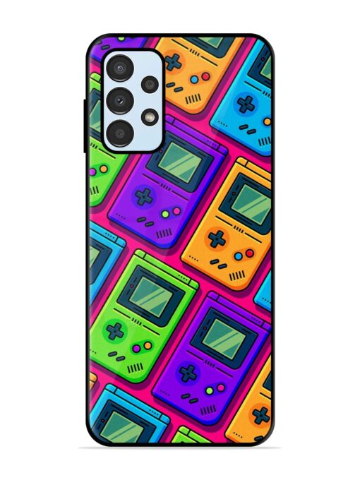 Game Seamless Pattern Glossy Metal Phone Cover for Samsung Galaxy A23