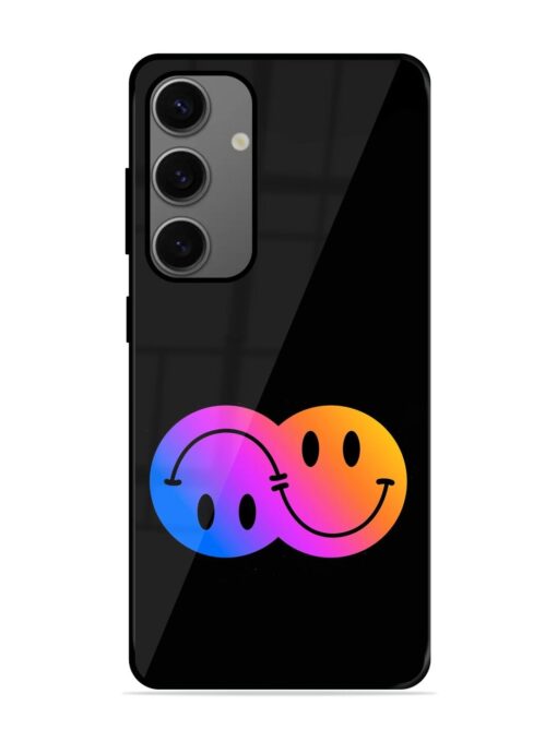 Gradient Smile Art Glossy Metal TPU Phone Cover for Samsung Galaxy A25 (5G)