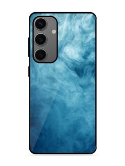Blue Smoke Art Glossy Metal Phone Cover for Samsung Galaxy A25 (5G)