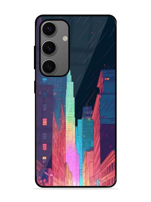 Minimal City Art Glossy Metal Phone Cover for Samsung Galaxy A25 (5G) Zapvi