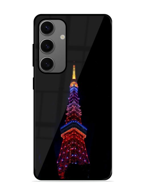 Eiffel Tower Night View Glossy Metal Phone Cover for Samsung Galaxy A25 (5G)