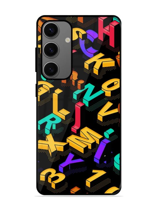 Seamless Pattern With Letters Glossy Metal Phone Cover for Samsung Galaxy A25 (5G)