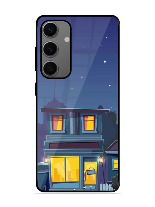 Vector Night House Glossy Metal Phone Cover for Samsung Galaxy A25 (5G) Zapvi