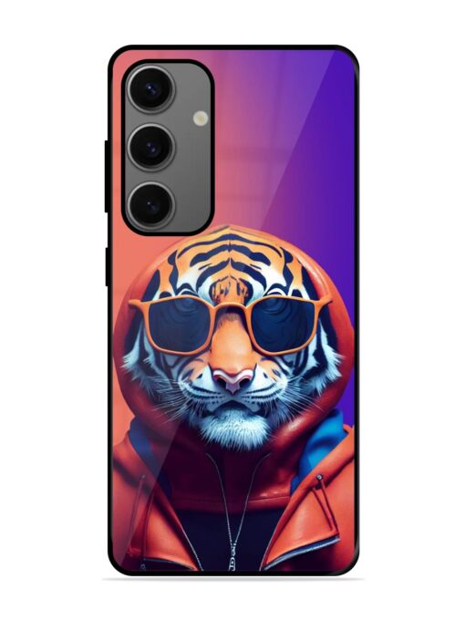 Tiger Animation Glossy Metal Phone Cover for Samsung Galaxy A25 (5G)