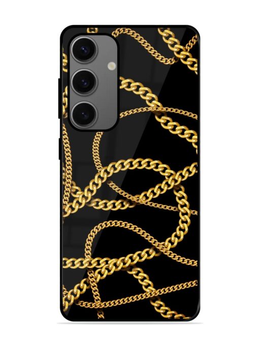 Decorative Golde Chain Glossy Metal Phone Cover for Samsung Galaxy A25 (5G)