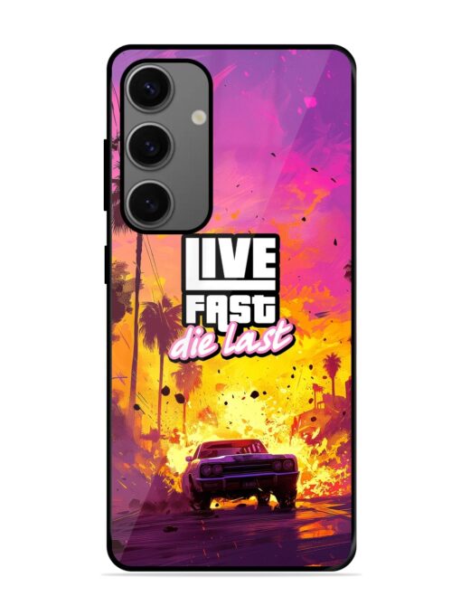 Live Fast Glossy Metal Phone Cover for Samsung Galaxy A25 (5G) Zapvi