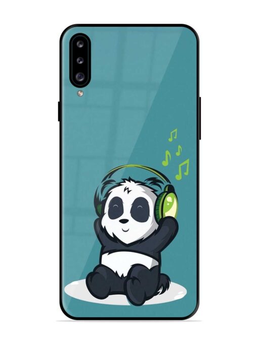 Music Panda Glossy Metal Phone Cover for Samsung Galaxy A30S Zapvi