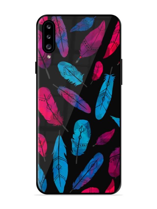 Feather Art Glossy Metal Phone Cover for Samsung Galaxy A30S Zapvi