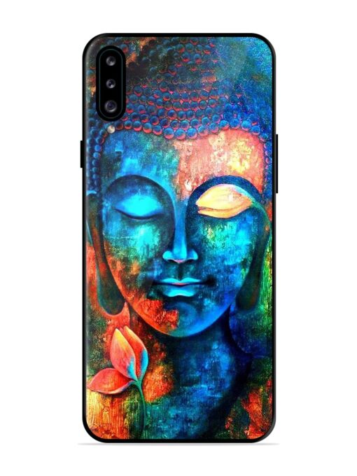 Buddha Painting Glossy Metal Phone Cover for Samsung Galaxy A30S Zapvi