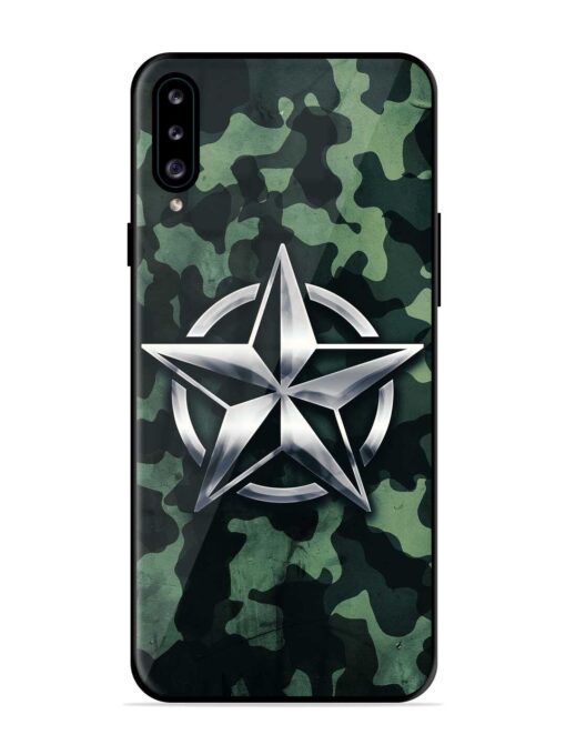 Indian Army Star Design Glossy Metal Phone Cover for Samsung Galaxy A30S Zapvi