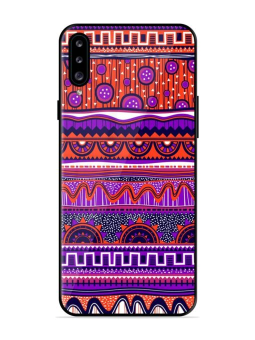 Ethnic Seamless Pattern Glossy Metal TPU Phone Cover for Samsung Galaxy A30S Zapvi