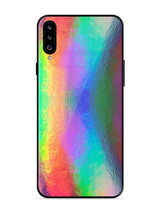 Colorful Holographic Background Glossy Metal TPU Phone Cover for Samsung Galaxy A30S Zapvi