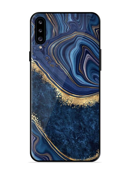 Abstract Background Blue Glossy Metal TPU Phone Cover for Samsung Galaxy A30S Zapvi